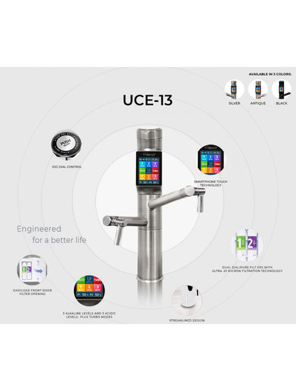 UCE-13 PLUS Water Ionizer - Satin Silver